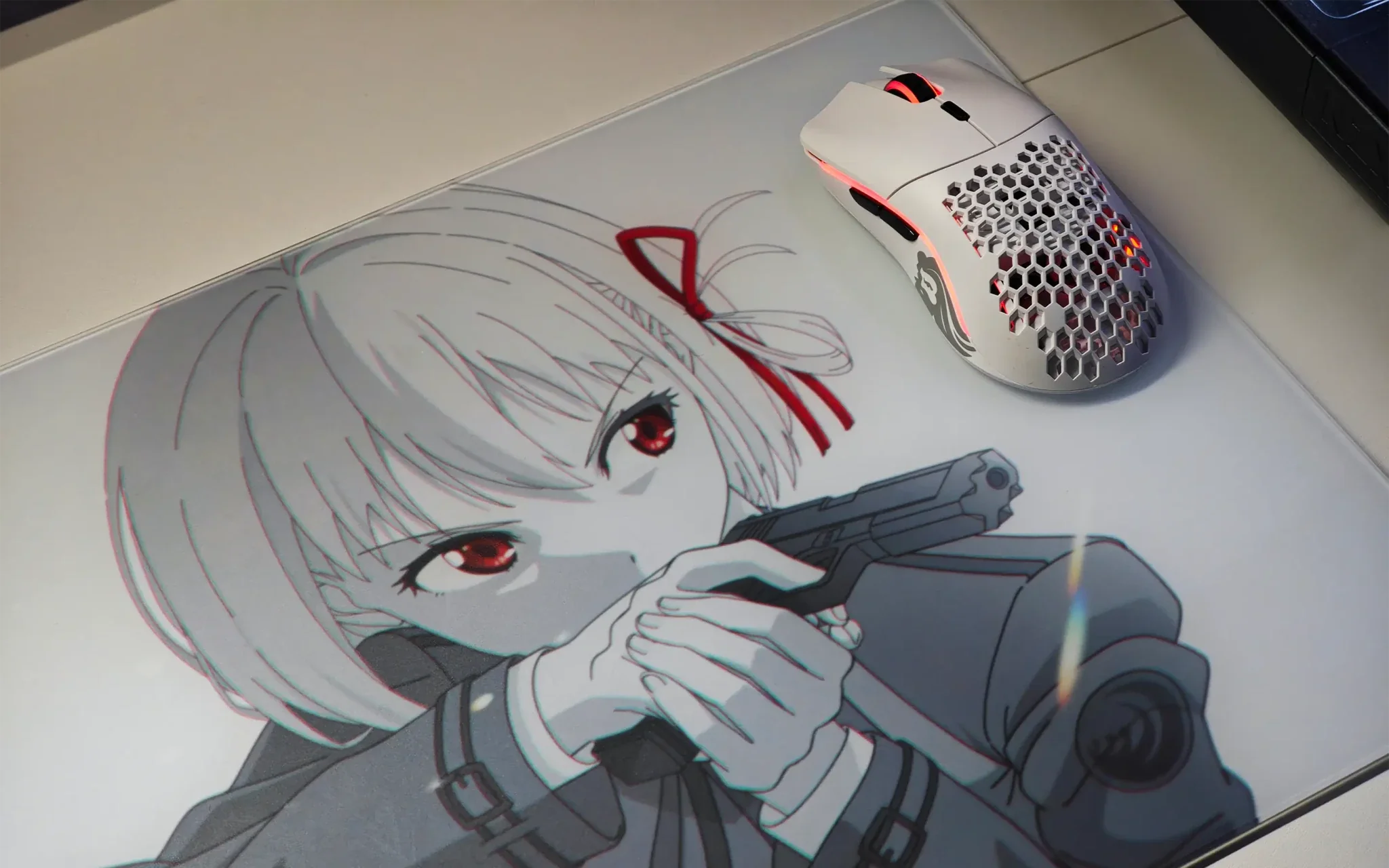 Custom glass mouse pad with premium personalized design, built for smooth glide and precise control