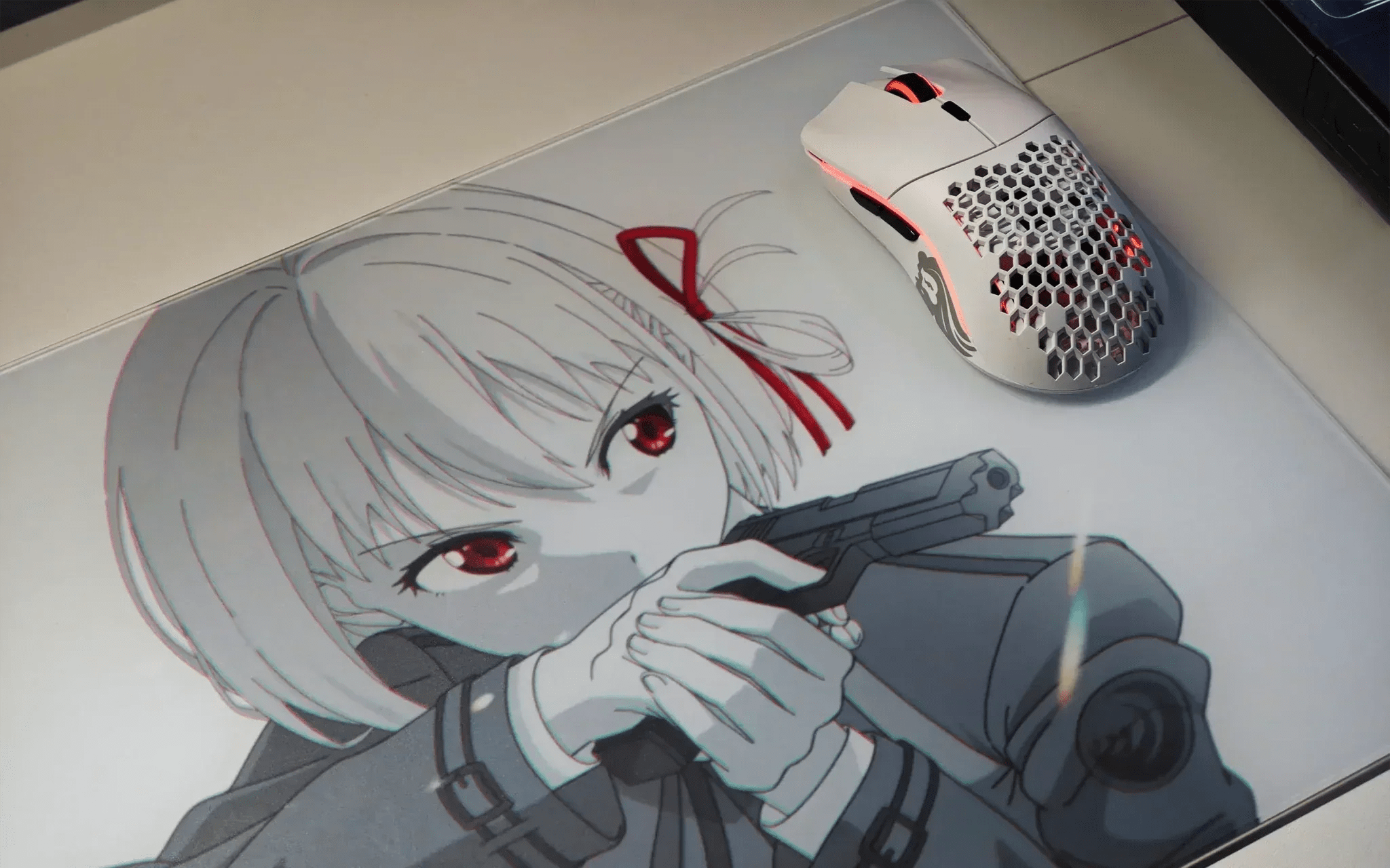 Custom glass mouse pad with premium personalized design, built for smooth glide and precise control