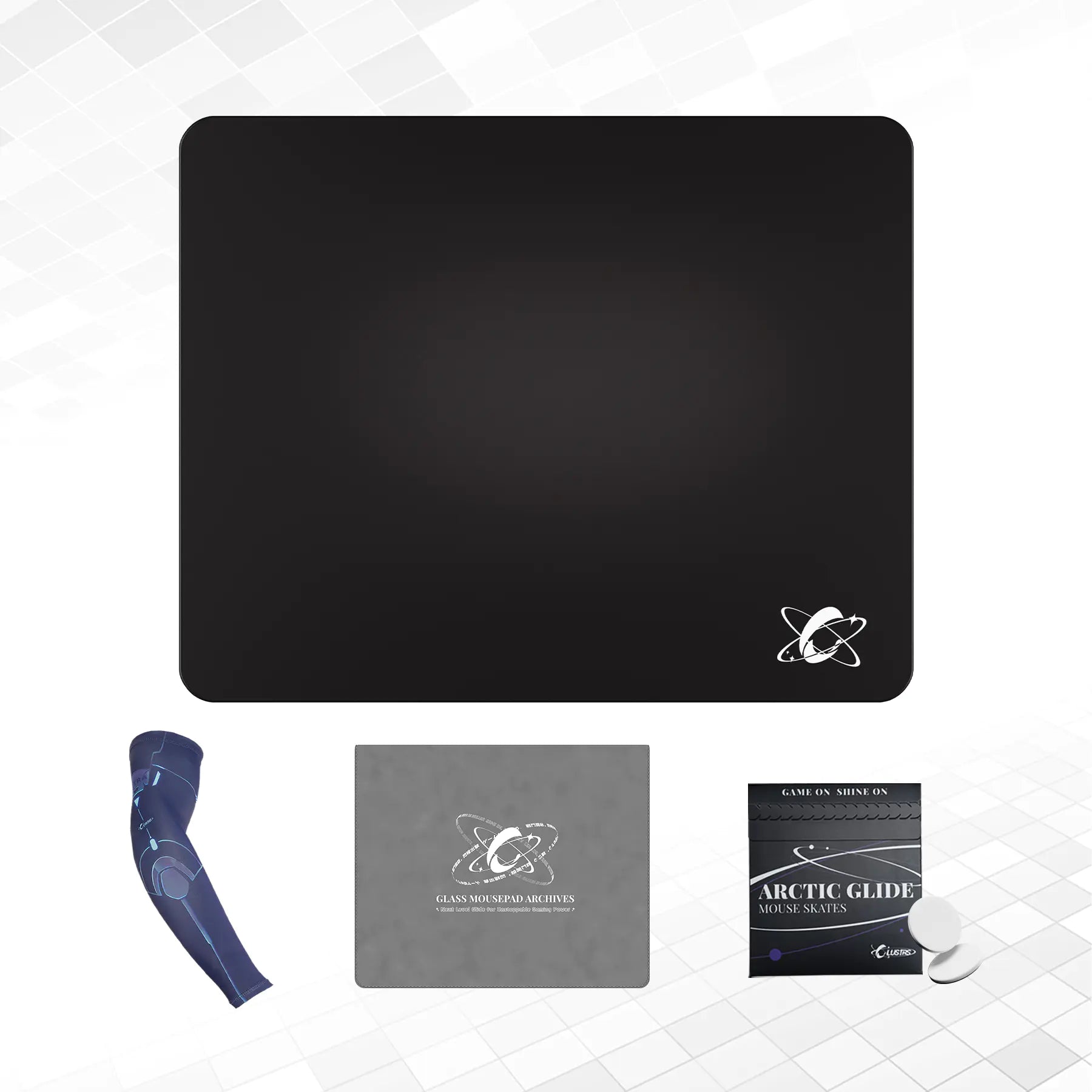 Atom (Black) Ultimate Bundle — Glass Pad, Sleeve, Skates & Case