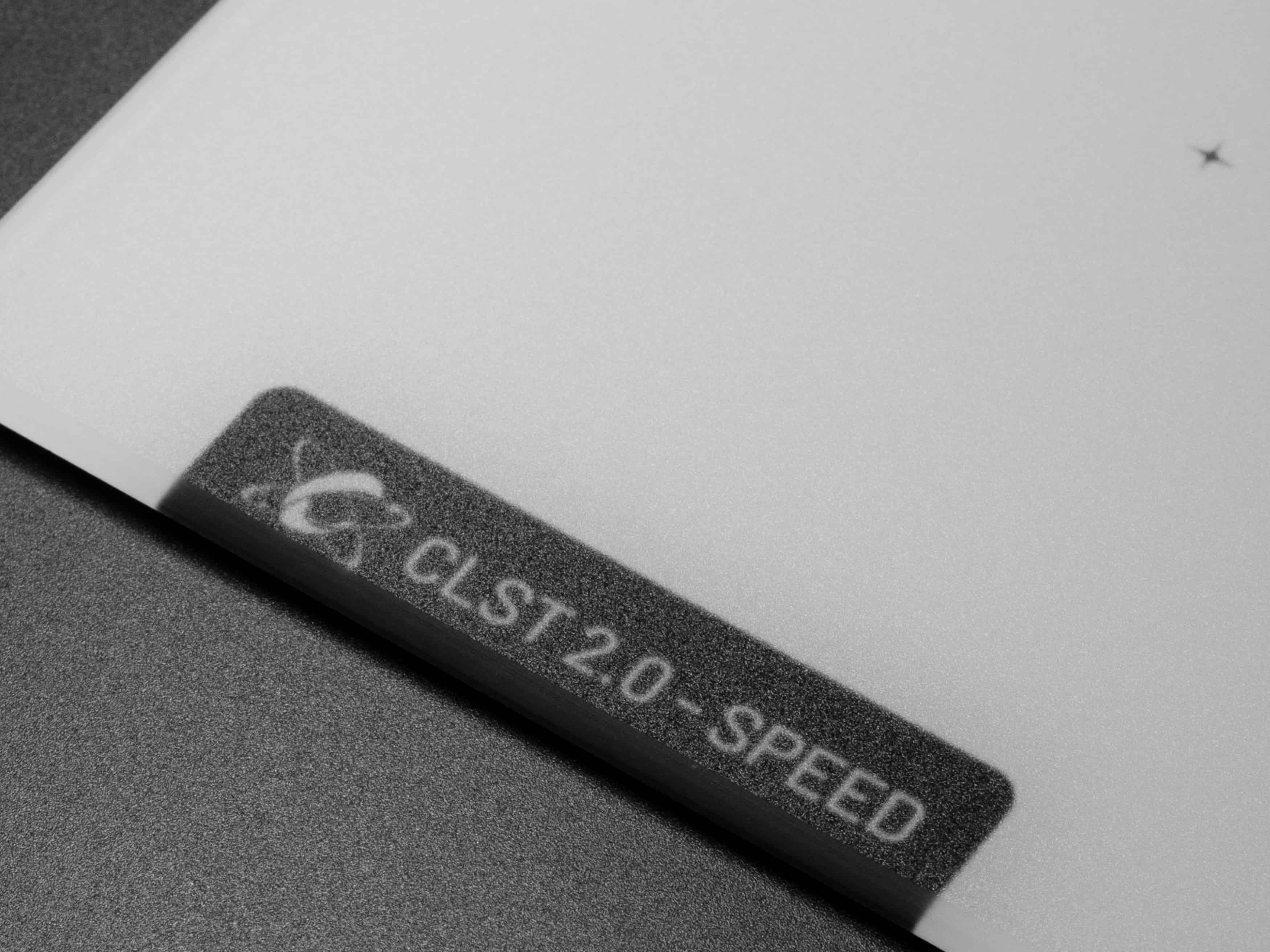CLST 2.0 Trace glass surface showing its fine micro-etched texture