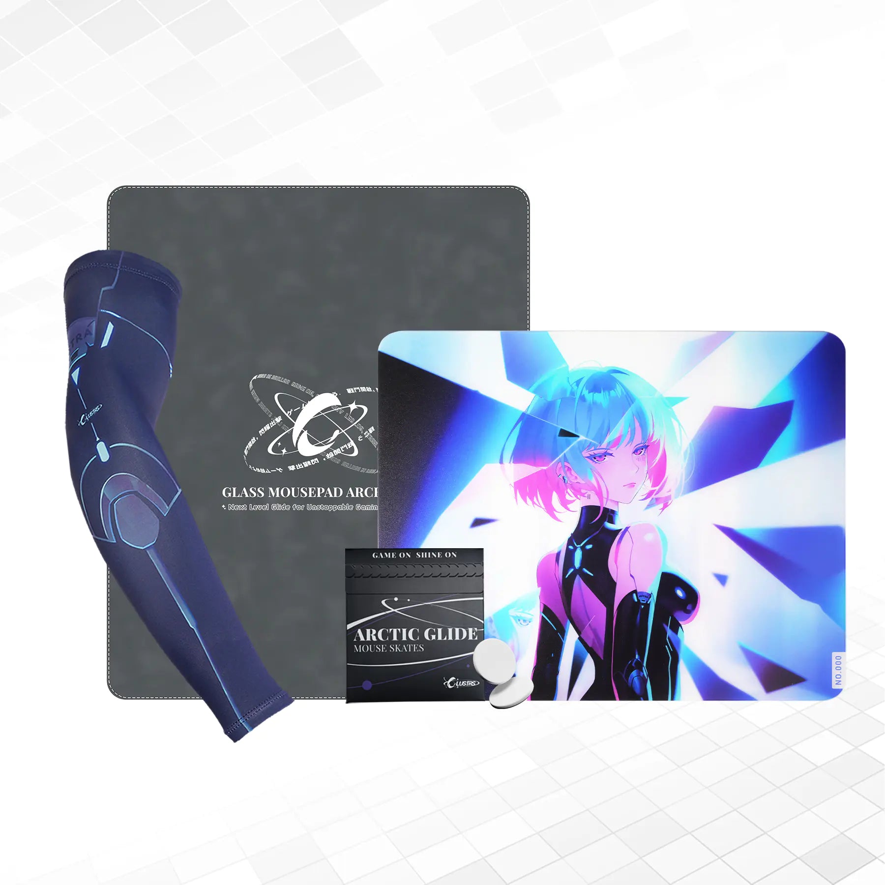 Astra Bundle — Glass Pad, Pro Sleeve, PTFE Skates & PU Case