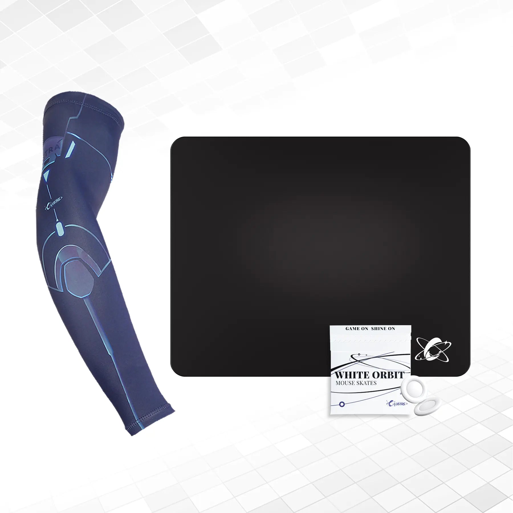 Atom (Black) Bundle — Glass Pad, Pro Sleeve & PTFE Skates