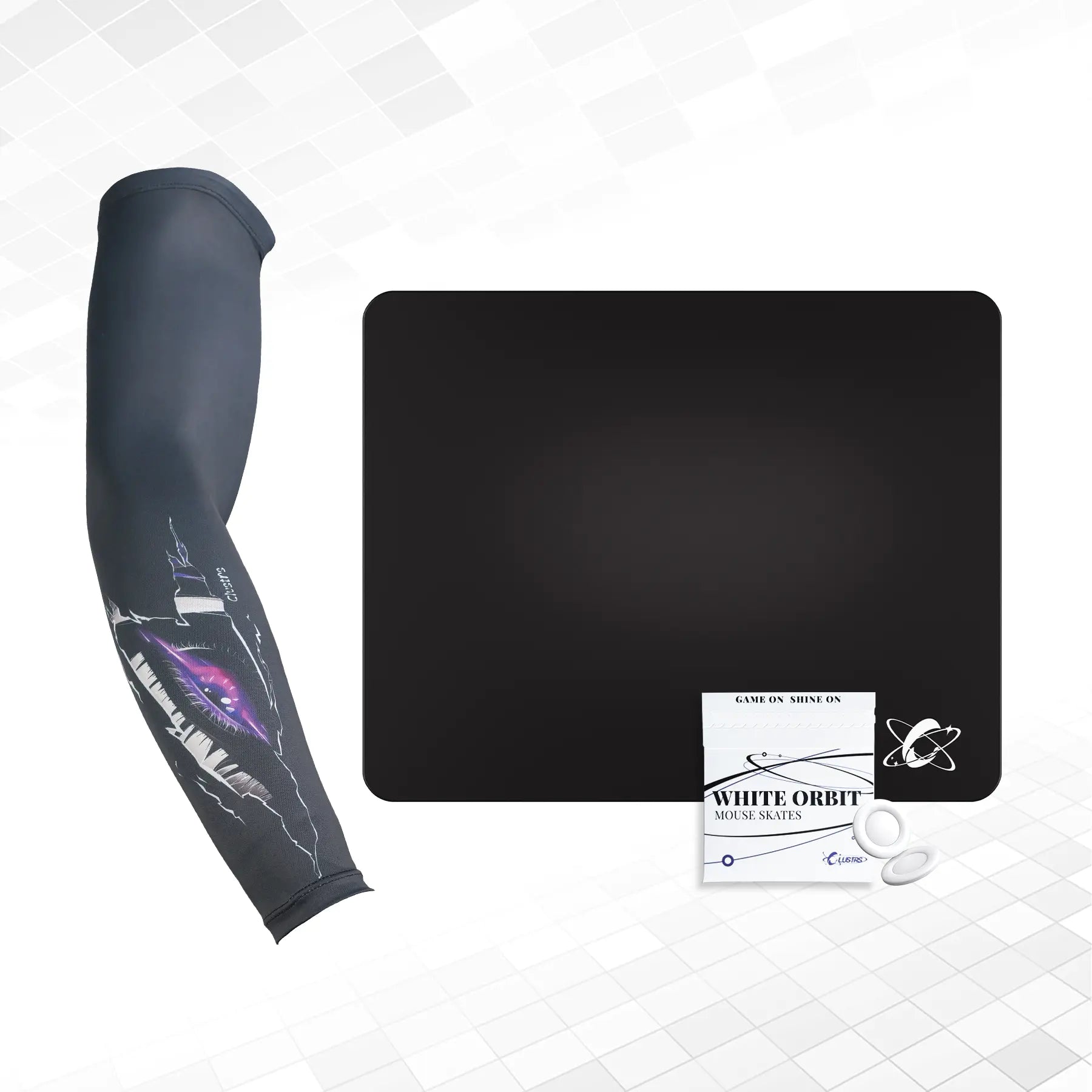 Atom (Black) Bundle — Glass Pad, Pro Sleeve & PTFE Skates