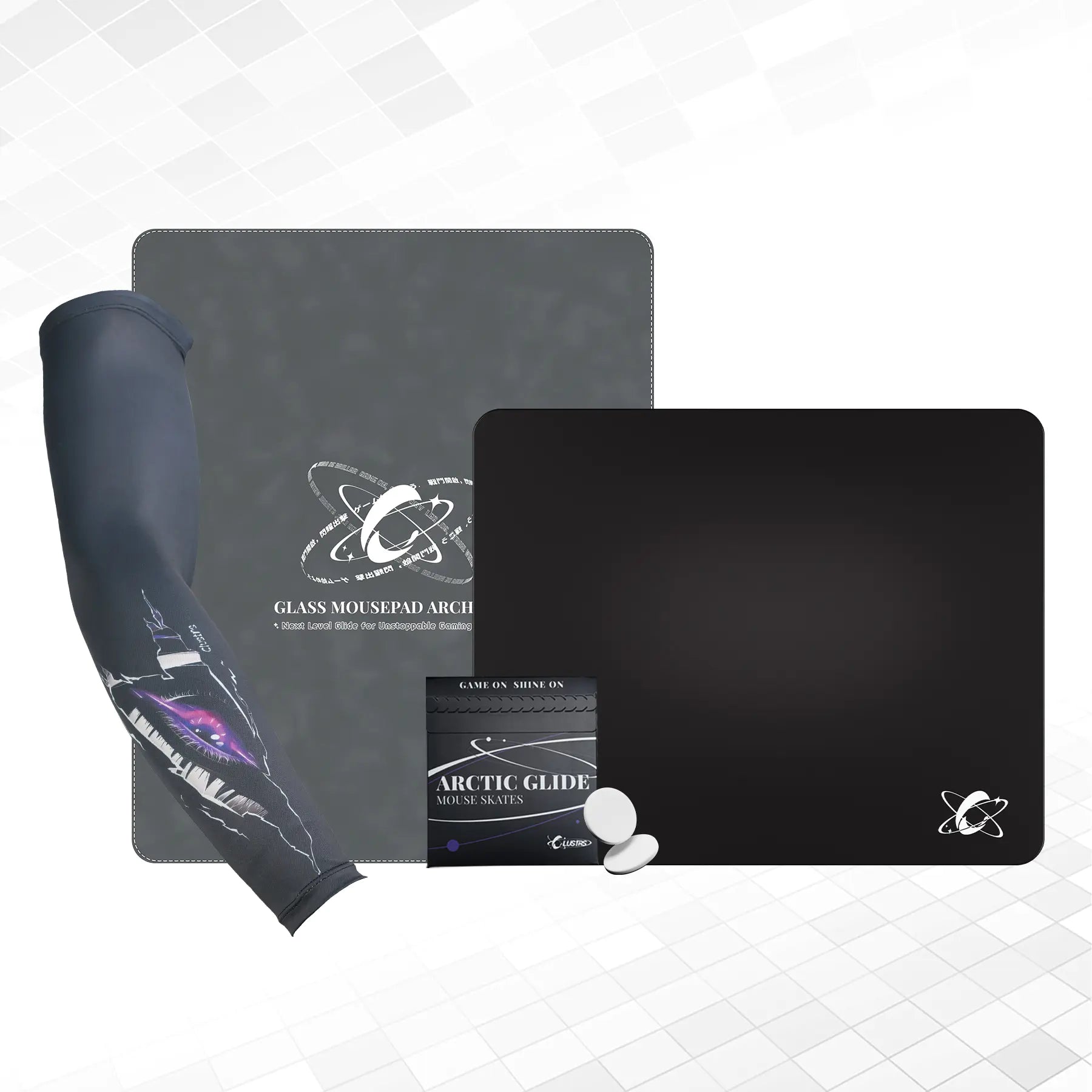 Atom (Black) Ultimate Bundle — Glass Pad, Sleeve, Skates & Case