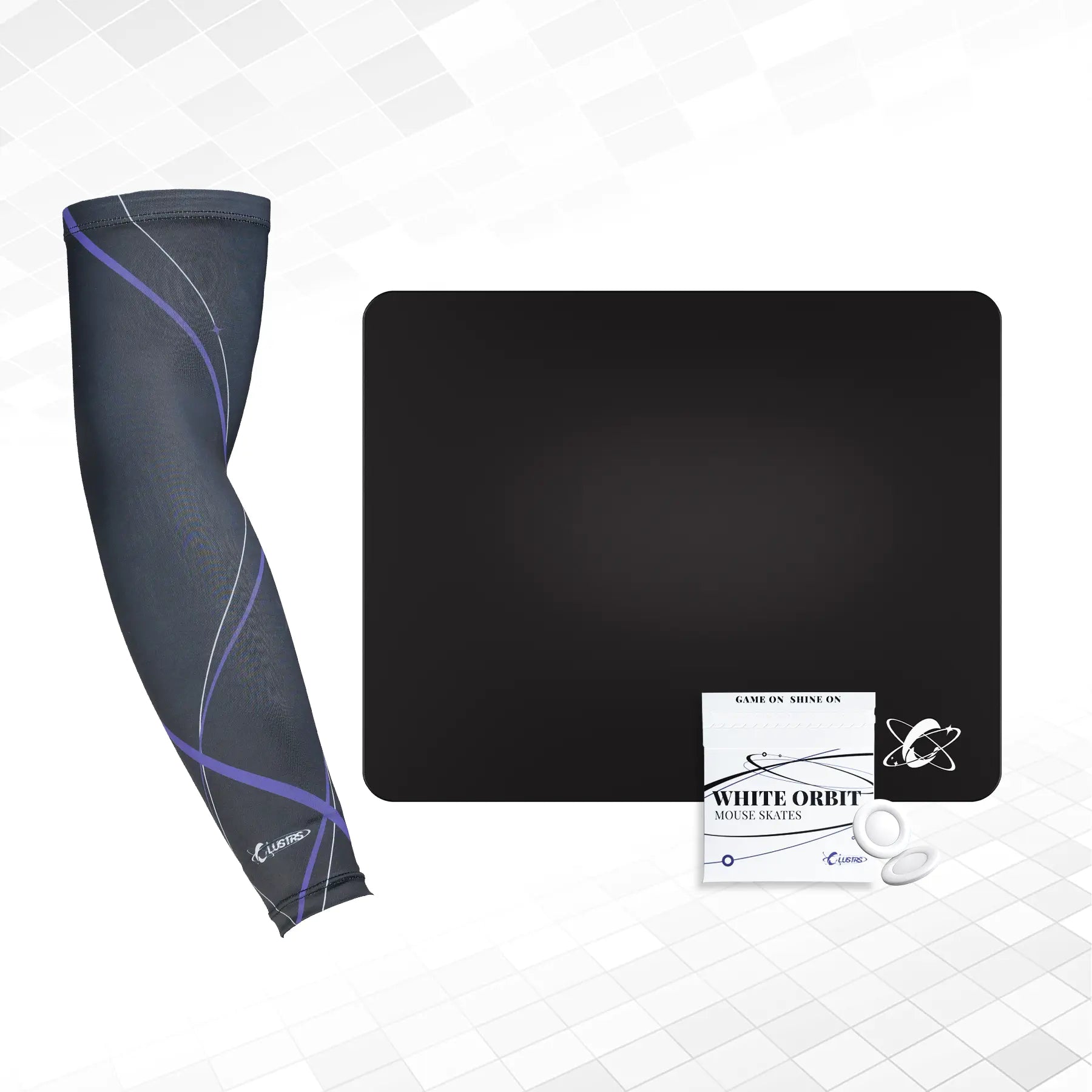 Atom (Black) Bundle — Glass Pad, Pro Sleeve & PTFE Skates