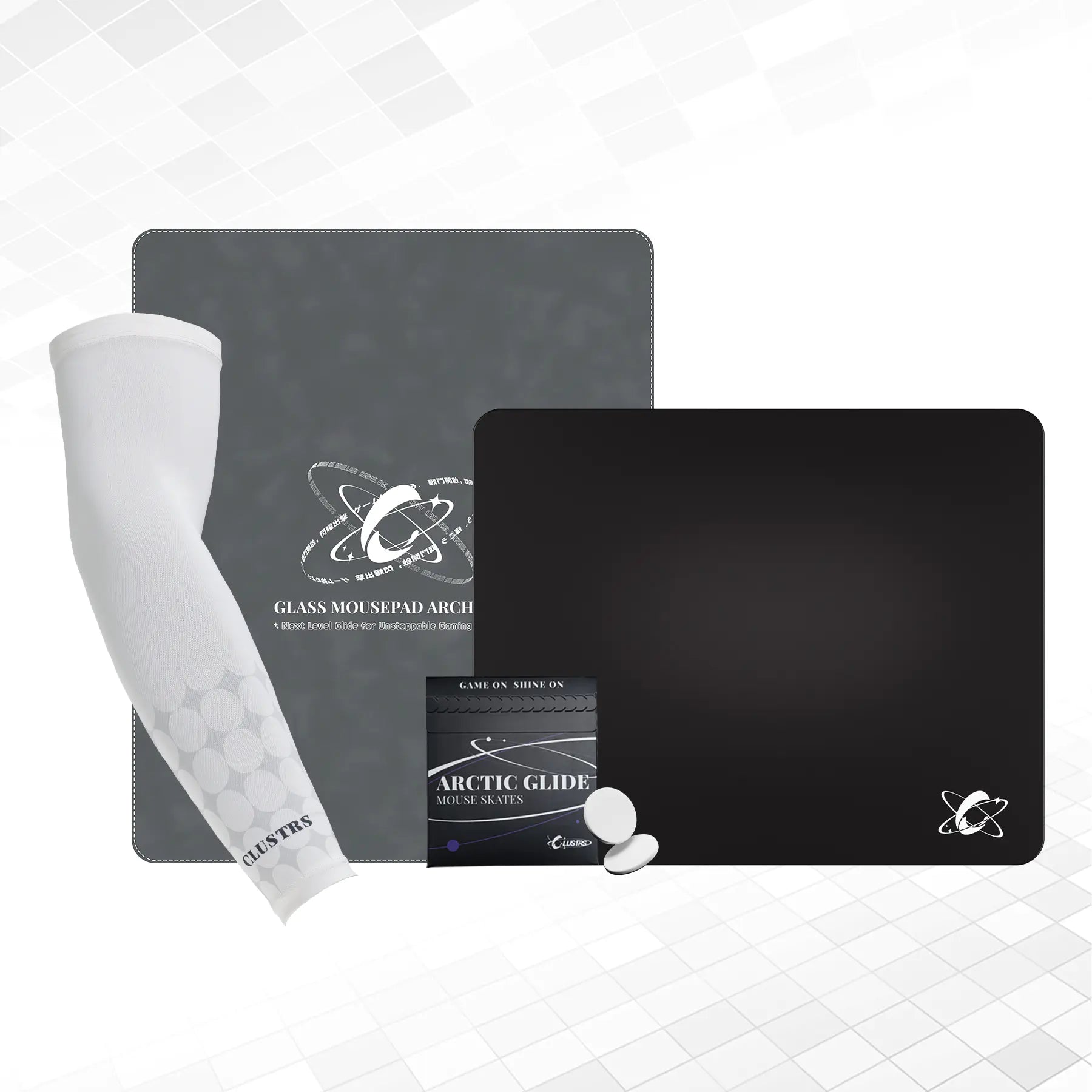 Atom (Black) Ultimate Bundle — Glass Pad, Sleeve, Skates & Case