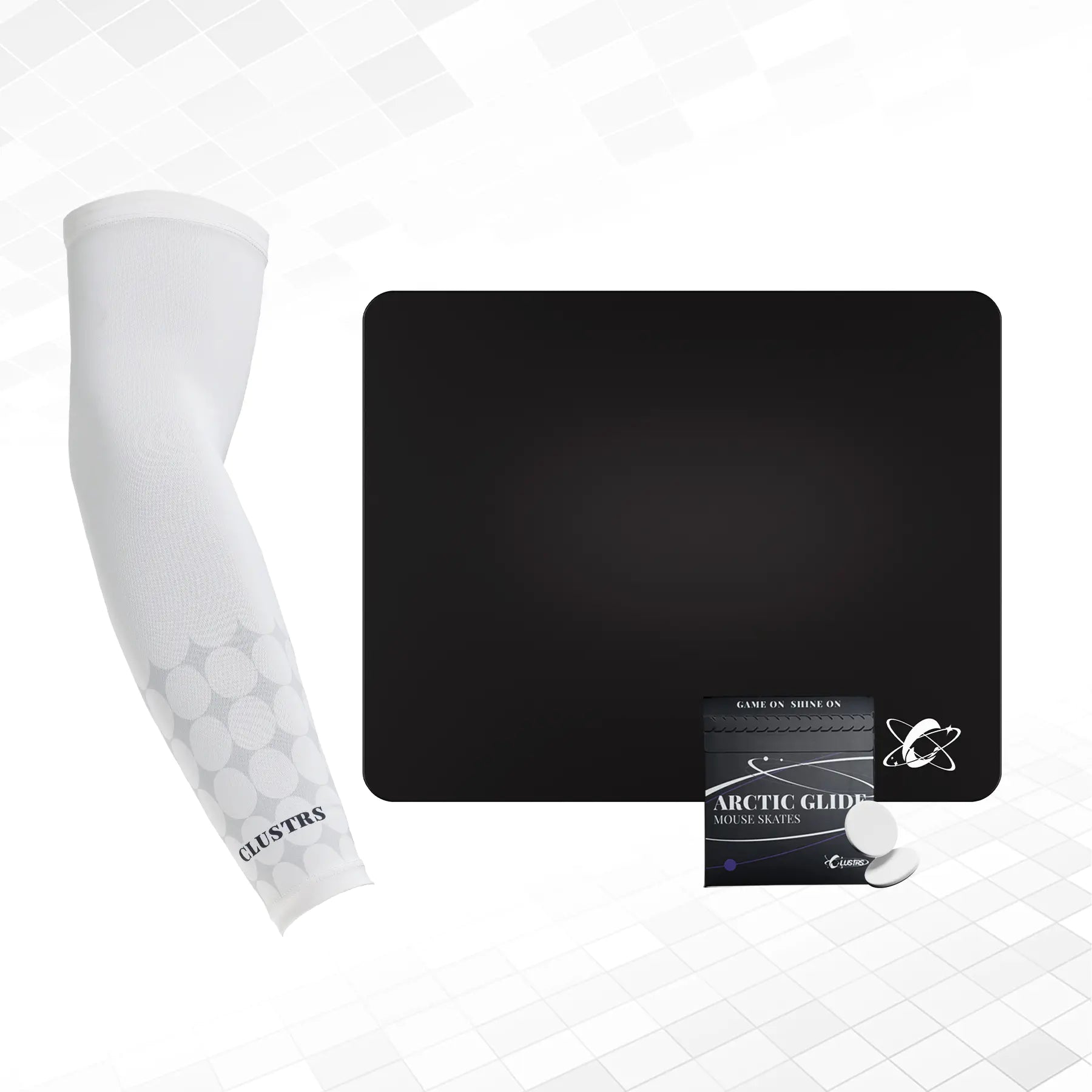 Atom (Black) Bundle — Glass Pad, Pro Sleeve & PTFE Skates