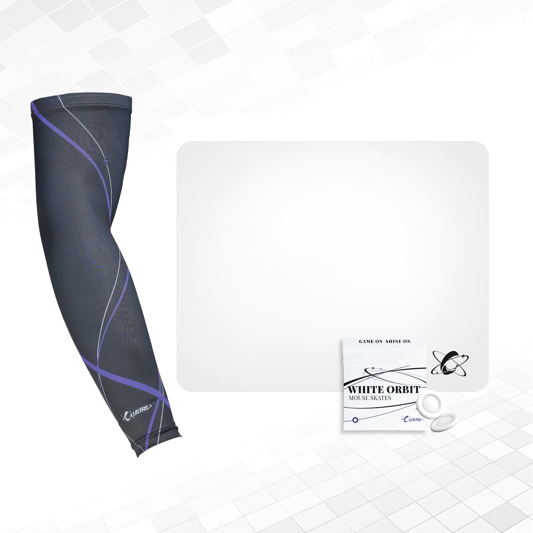 Atom (White) Bundle — Glass Pad, Pro Sleeve & PTFE Skates