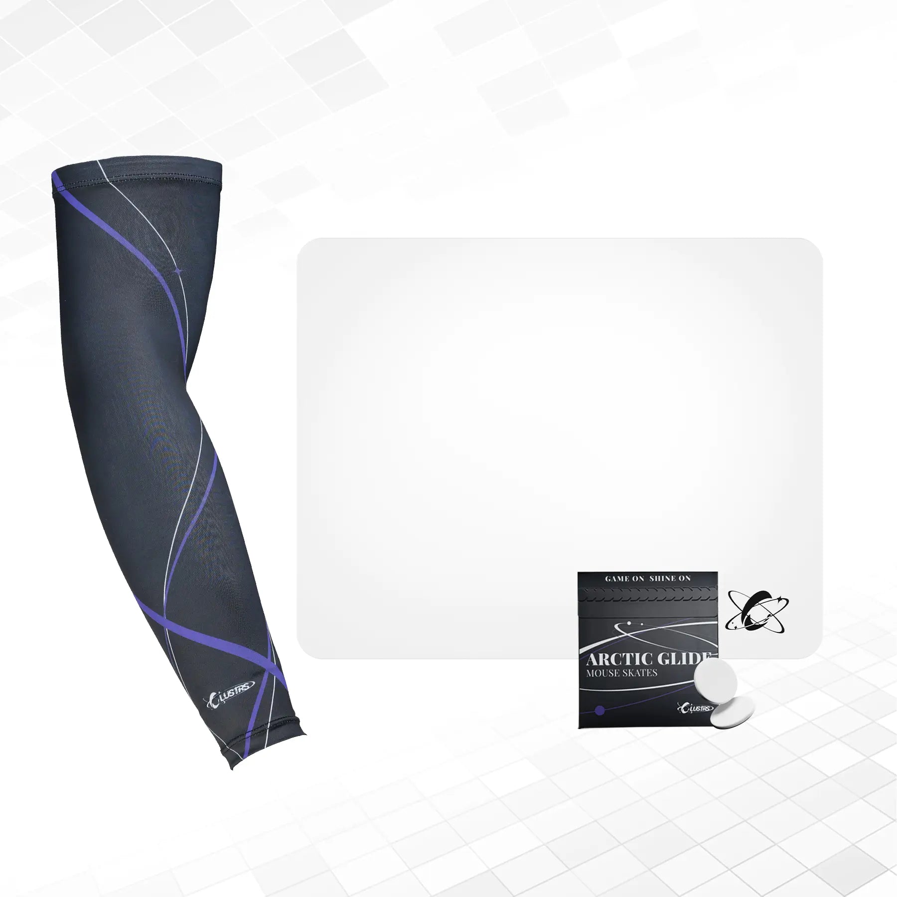 Atom (White) Bundle — Glass Pad, Pro Sleeve & PTFE Skates