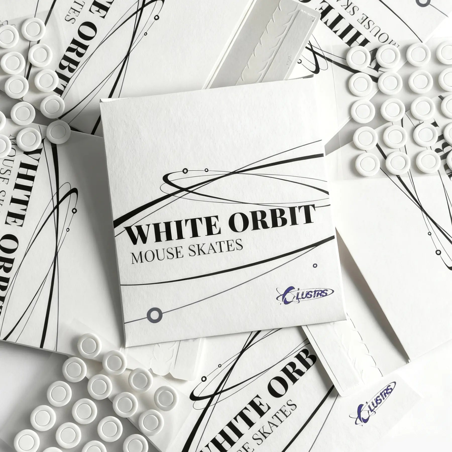 Weiße Orbit PTFE Donut-Mausgleiter (Kontrolle)