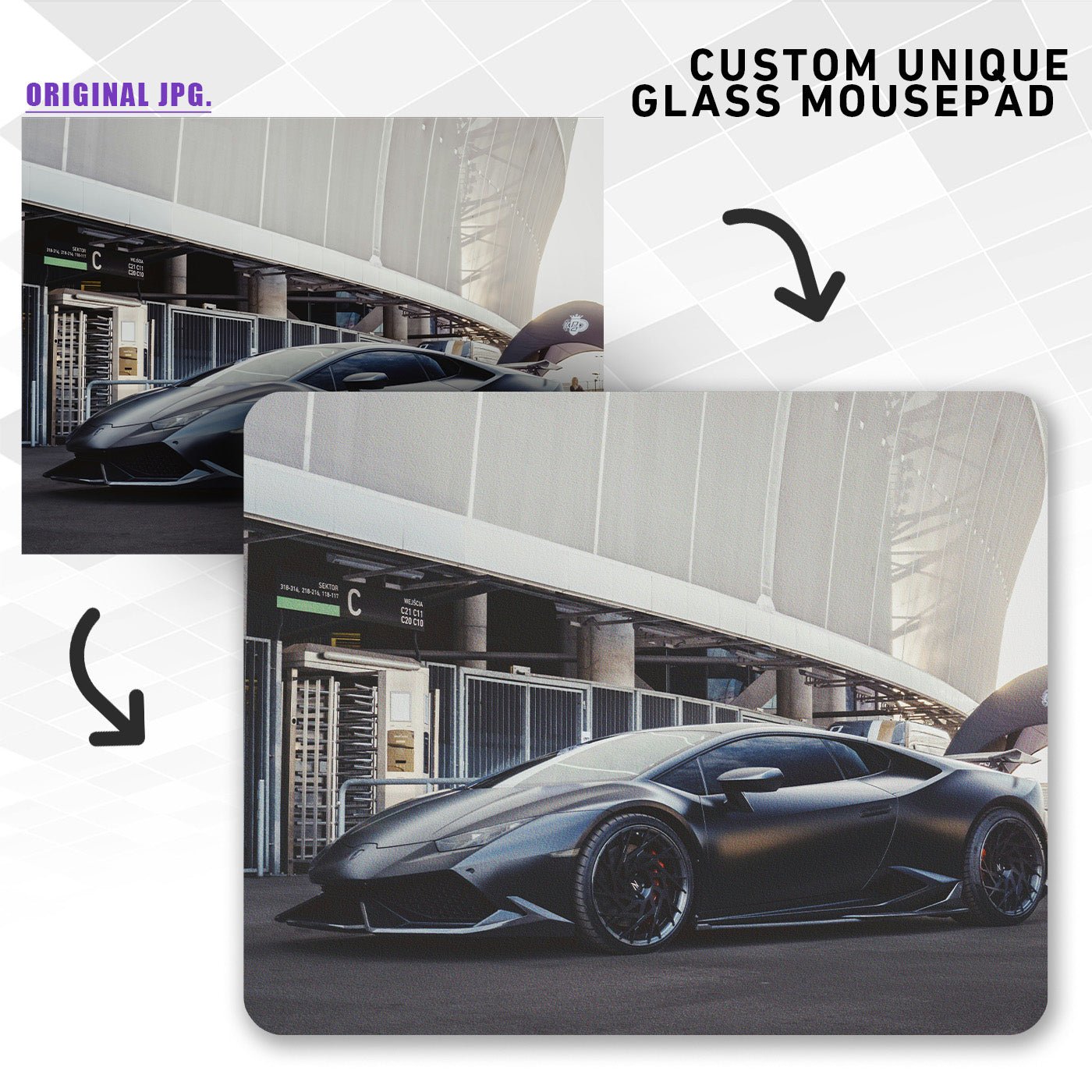 Personnalisez votre tapis de souris en verre