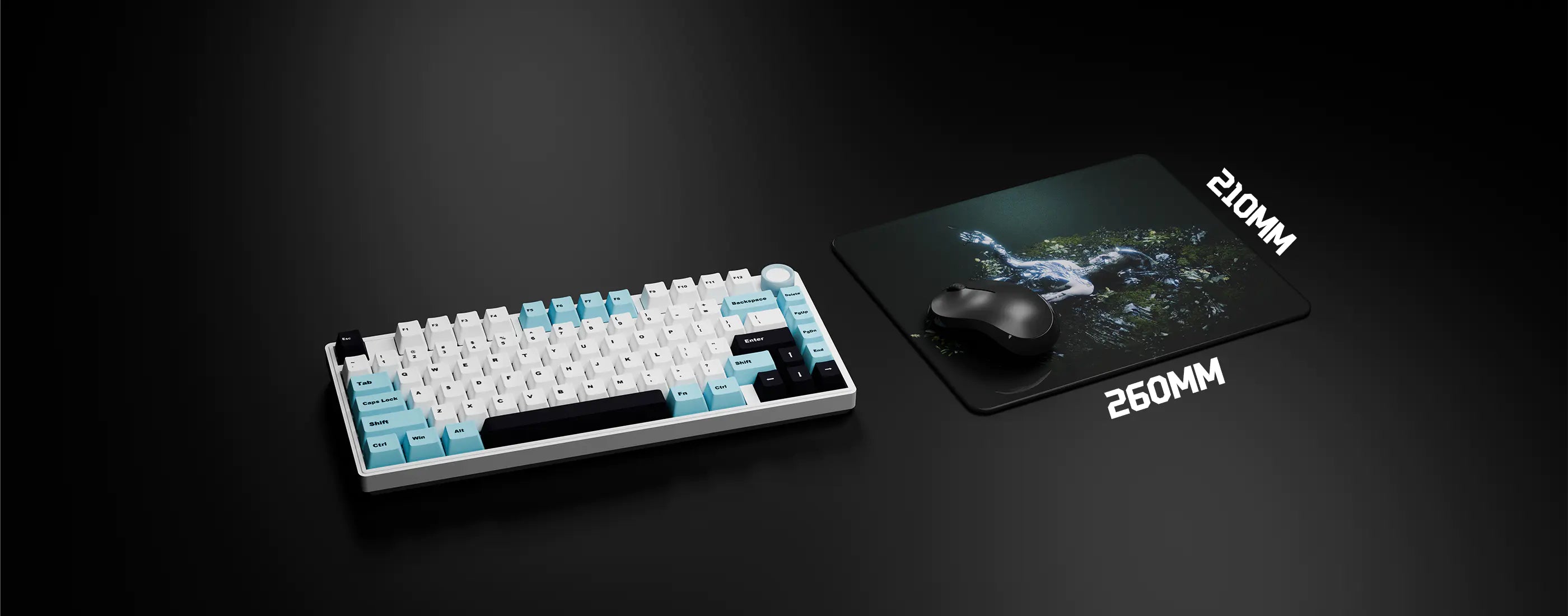 Clustrs Custom Glass Mousepad 26x21cm – Small size for personalized setups