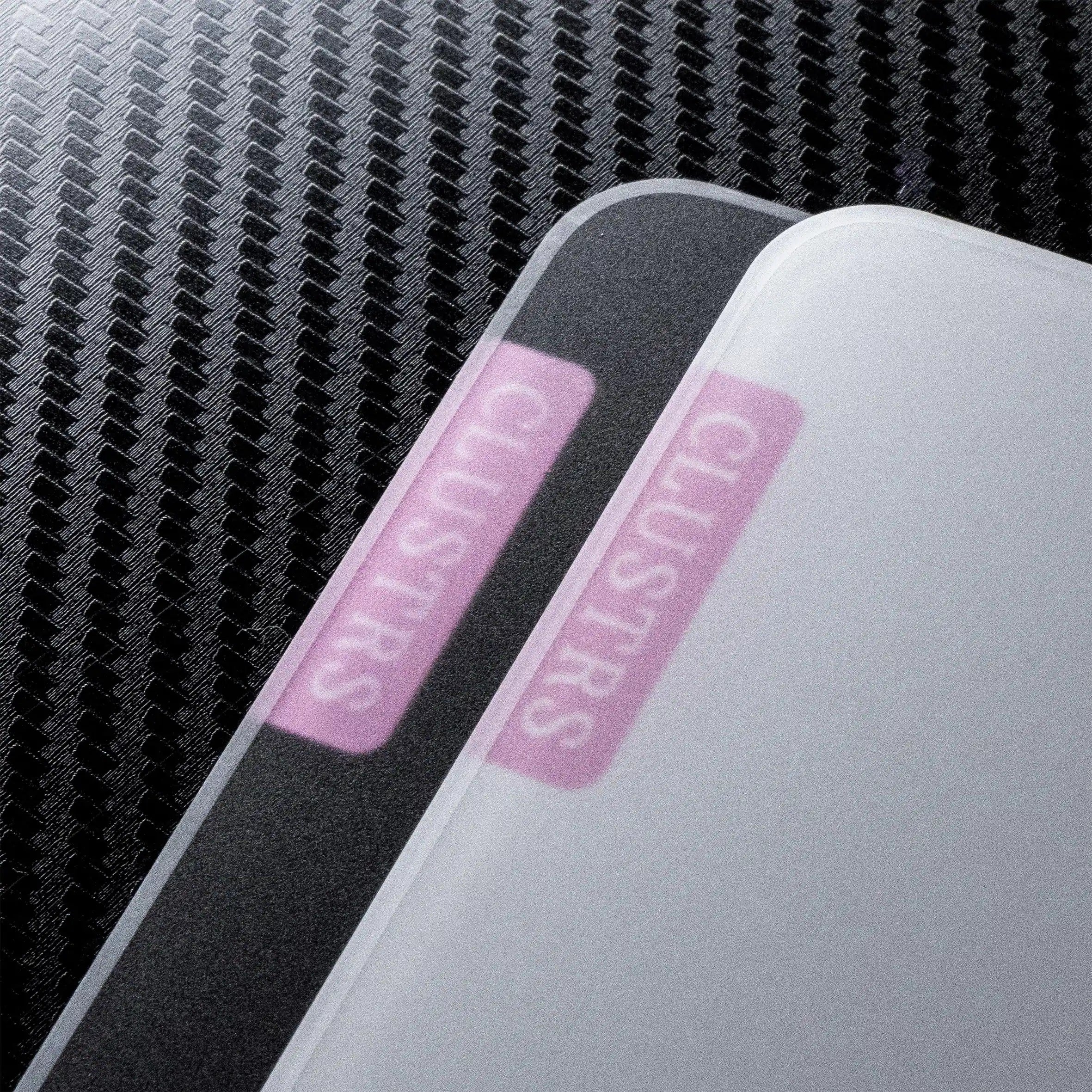 Lilies glass mousepad with smooth 2.5D CNC edges for softer wrist and arm comfort during long gaming sessions.