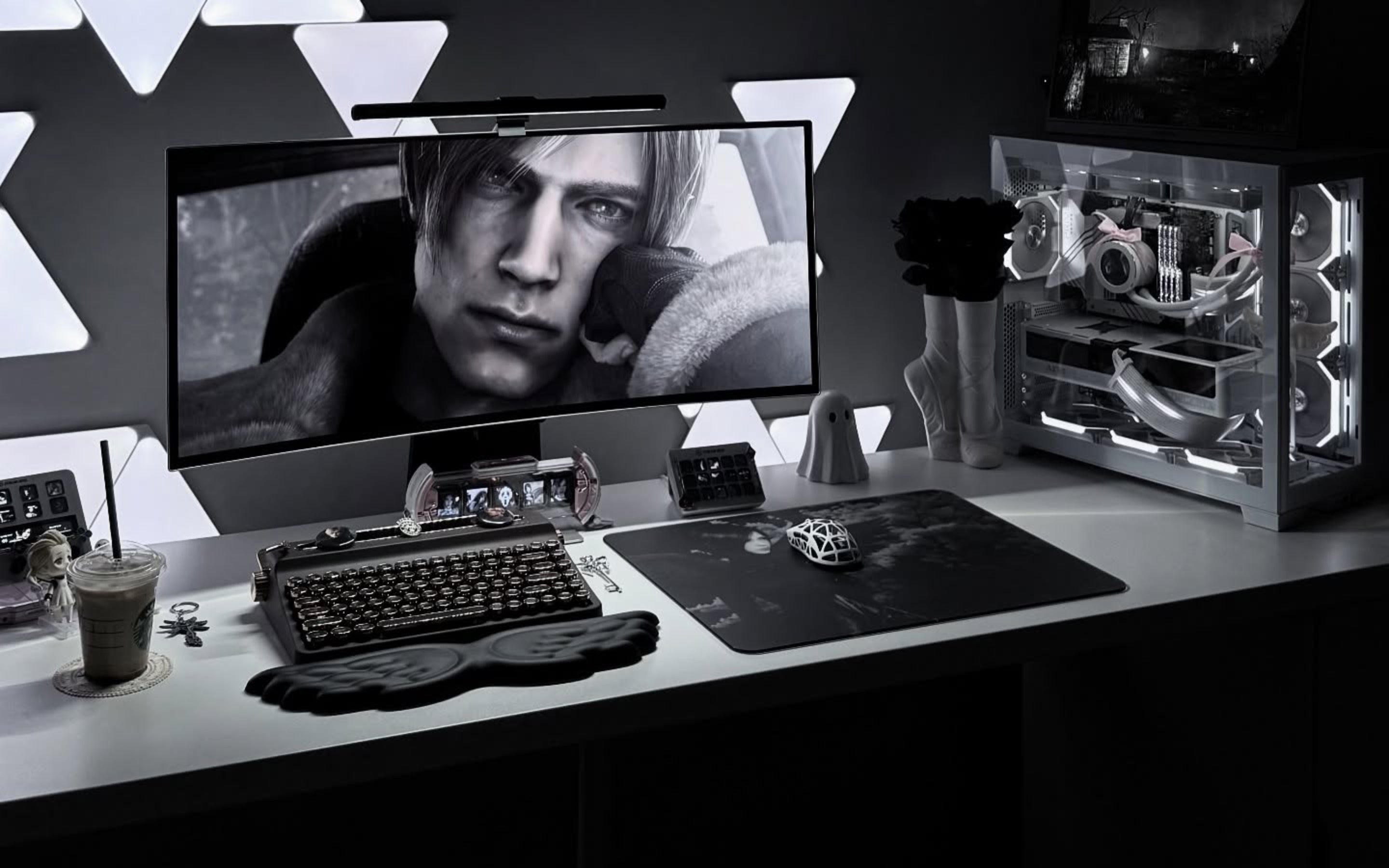 CLUSTRS glass mousepad in a clean gaming setup, highlighting smooth glide, easy cleaning, and consistent control
