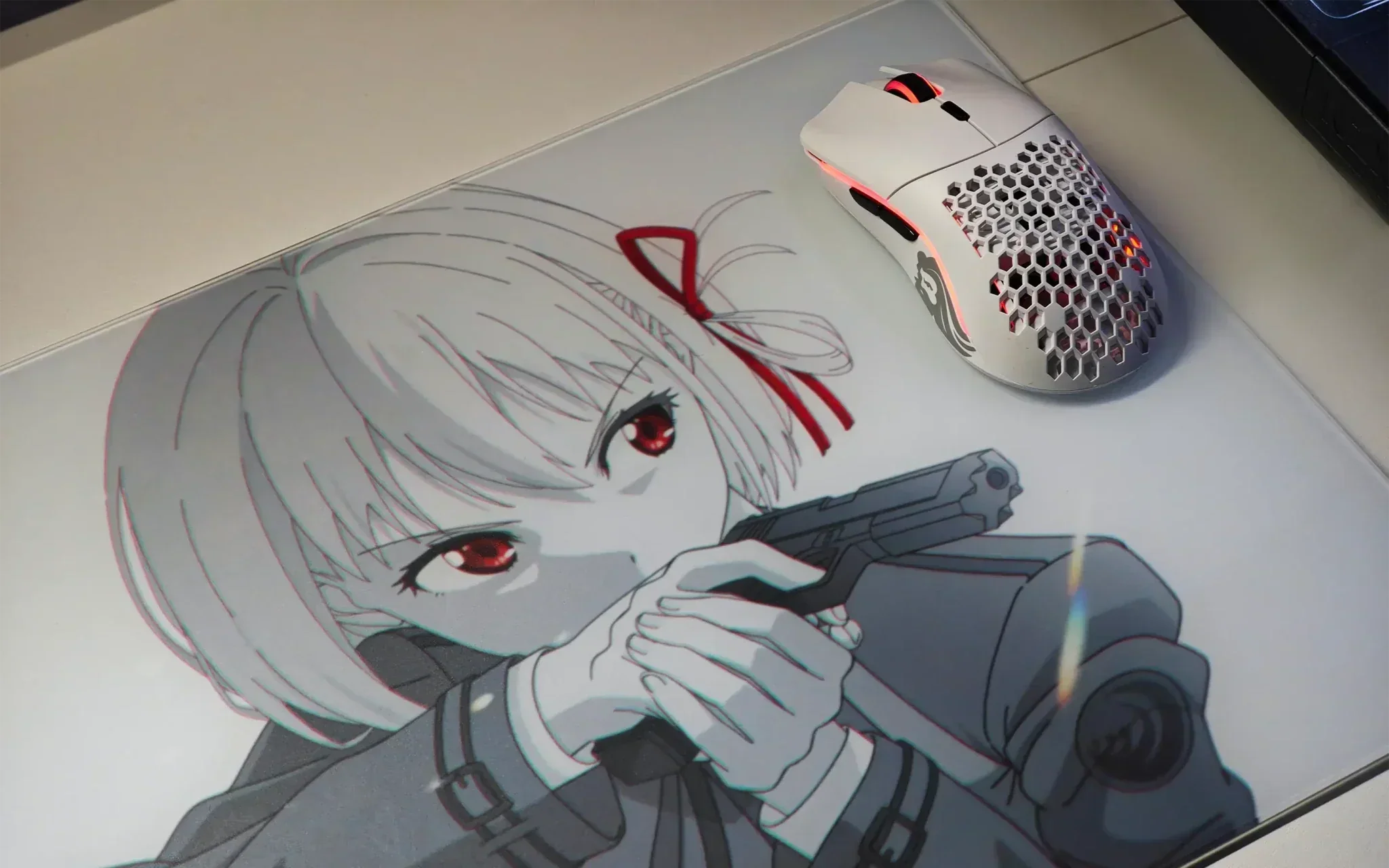 Custom glass mouse pad with premium personalized design, built for smooth glide and precise control