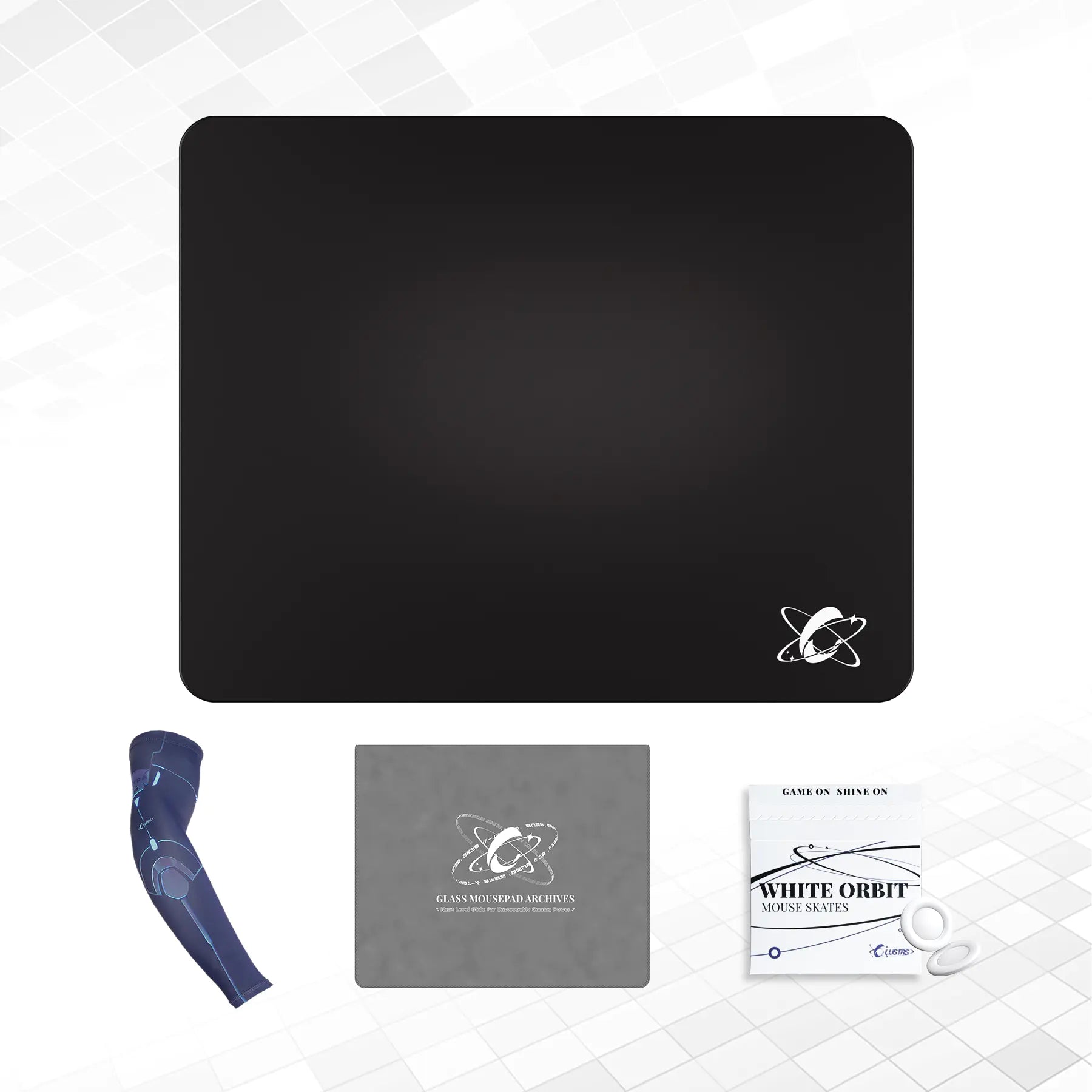 Atom (Black) Ultimate Bundle — Glass Pad, Sleeve, Skates & Case