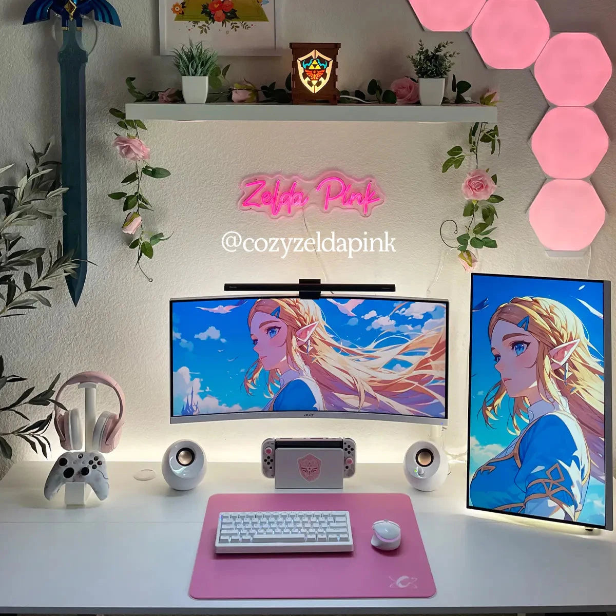 Scene_display_of_clustrs_atom_rose_gaming_glass_mouse_pad_2