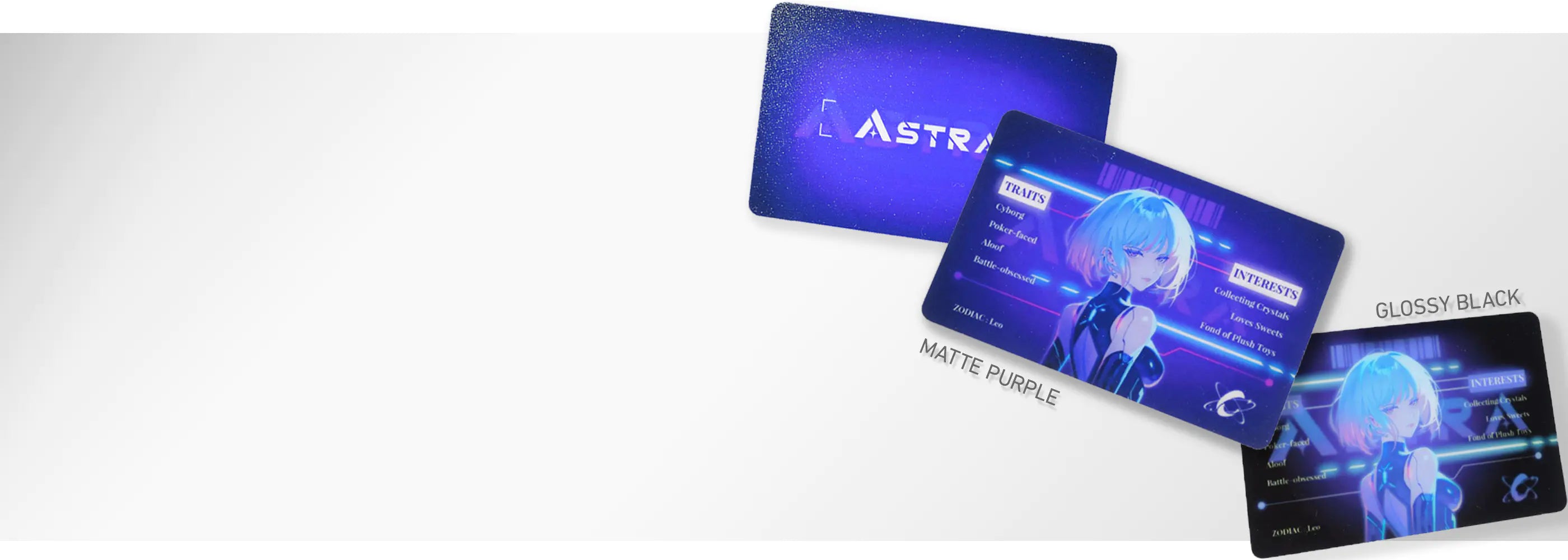 Inside every Astra box: one chibi sticker and a rare character card. Pull the purple one and win a secret reward.