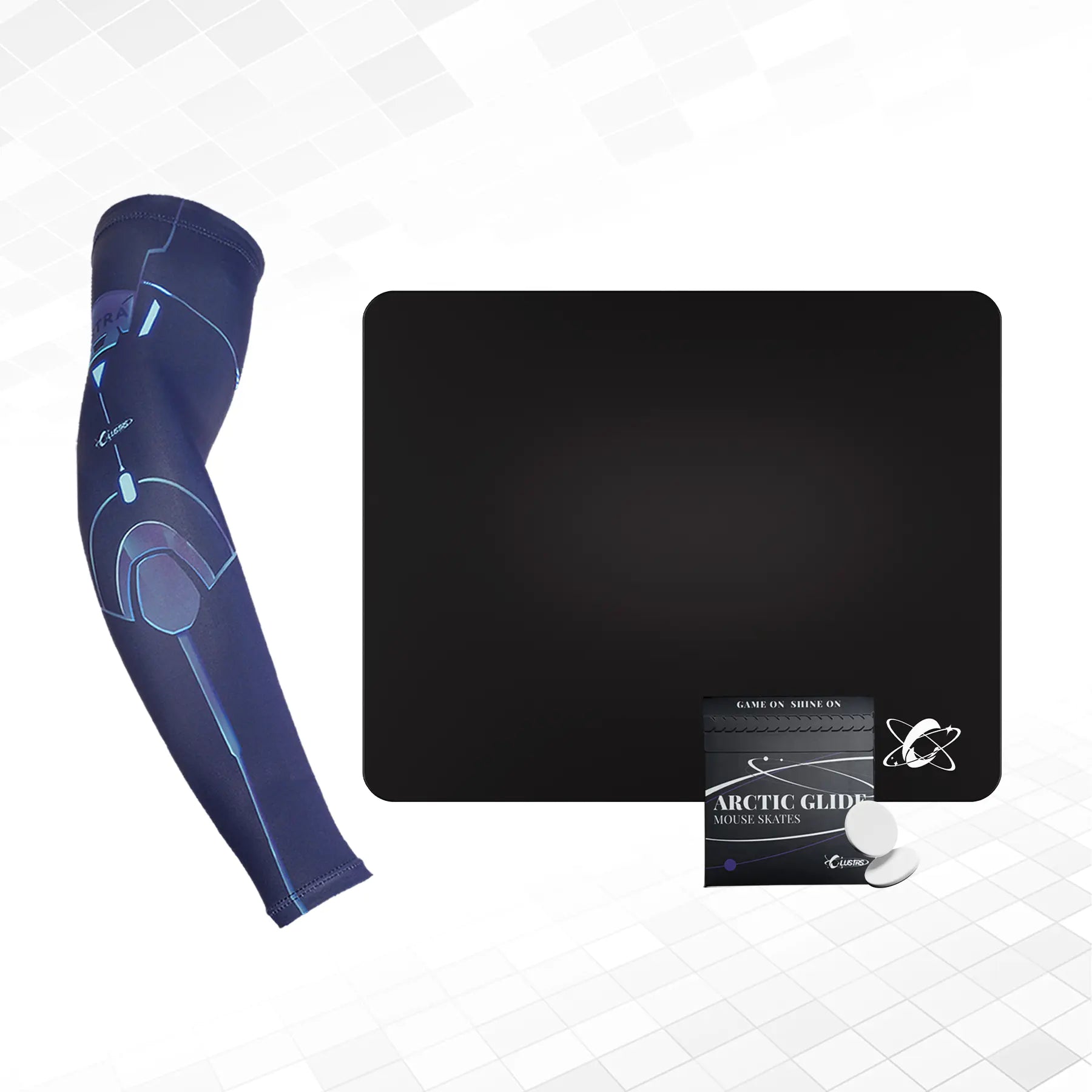 Atom (Black) Bundle — Glass Pad, Pro Sleeve & PTFE Skates