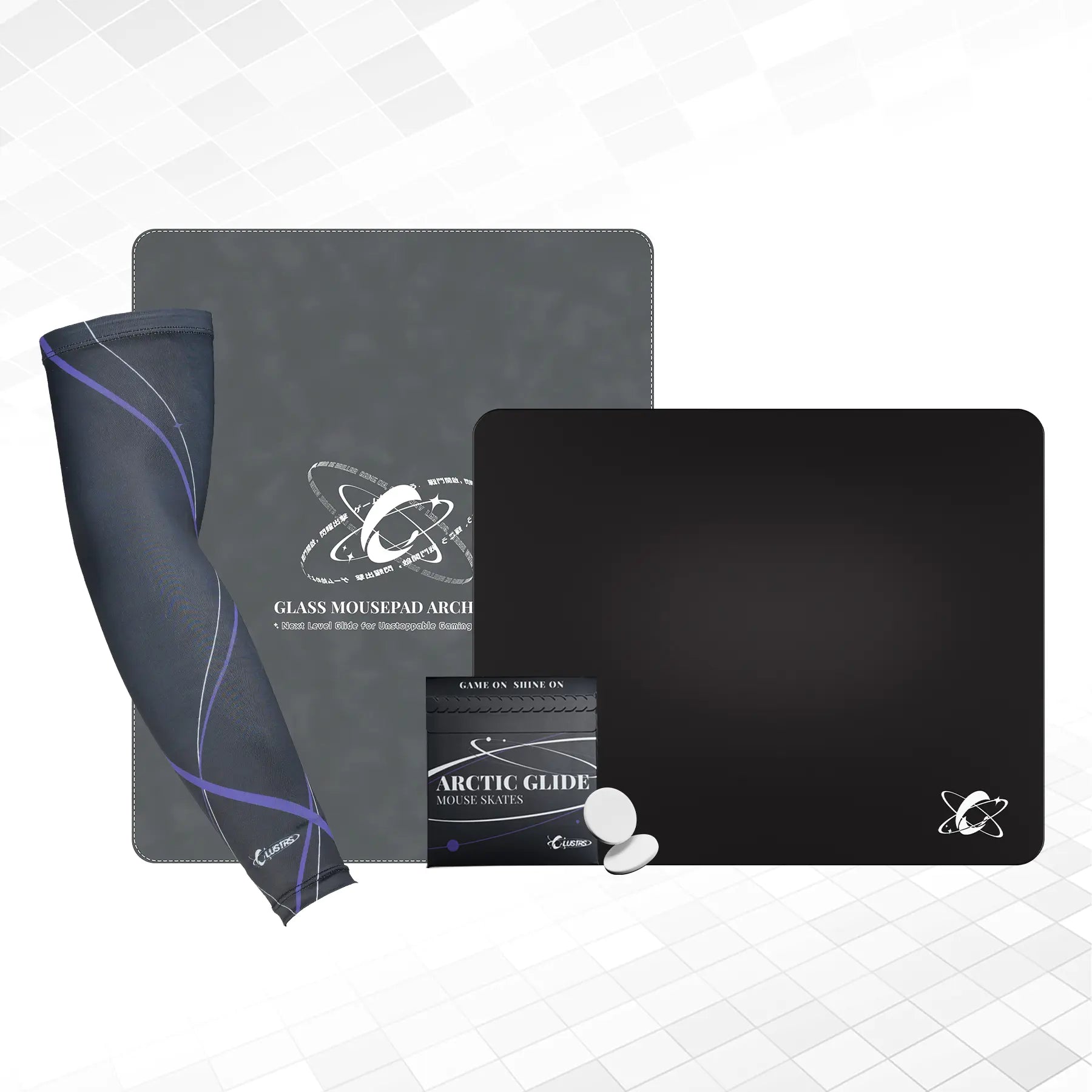 Atom (Black) Ultimate Bundle — Glass Pad, Sleeve, Skates & Case