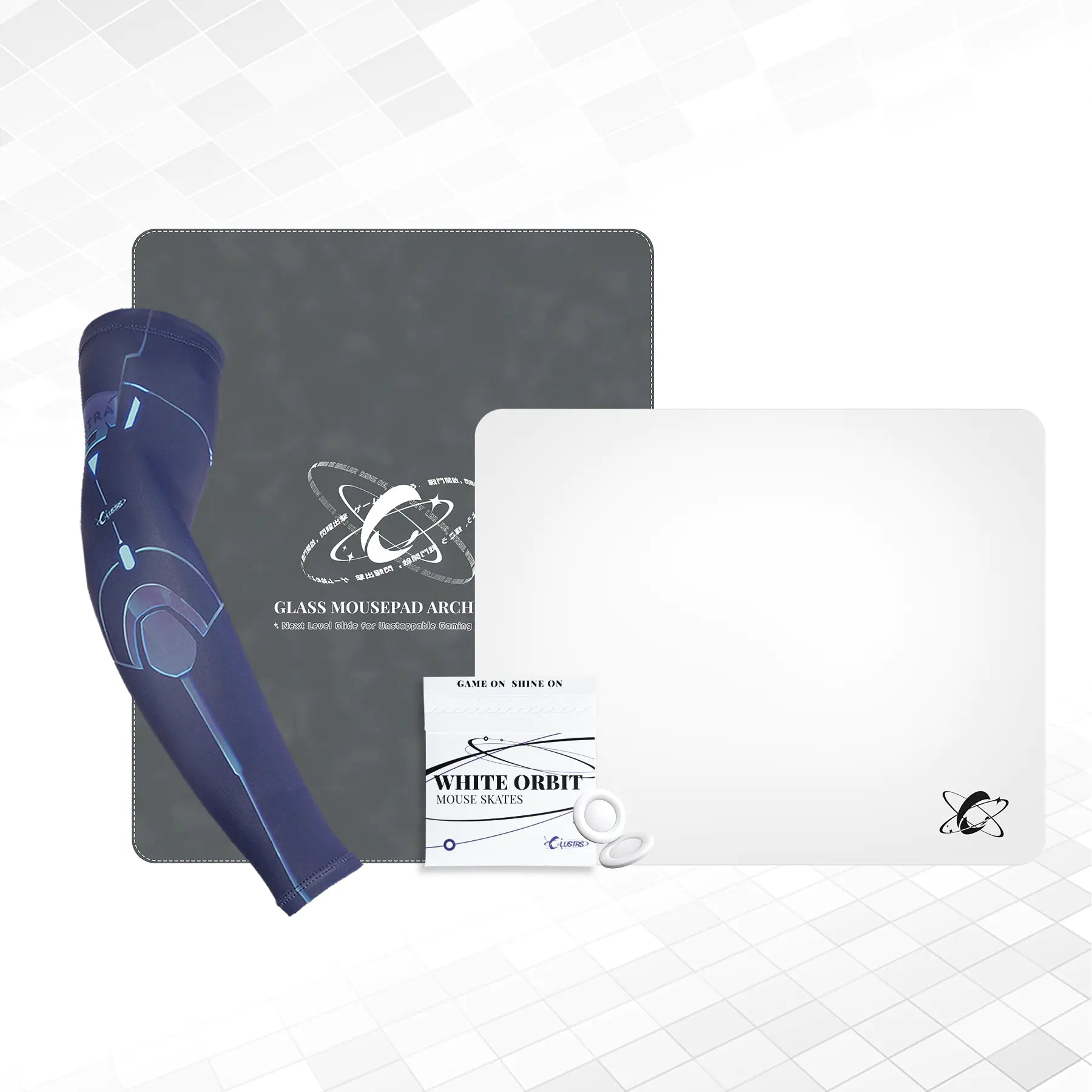 Atom (White) Ultimate Bundle — Glass Pad, Sleeve, Skates & Case