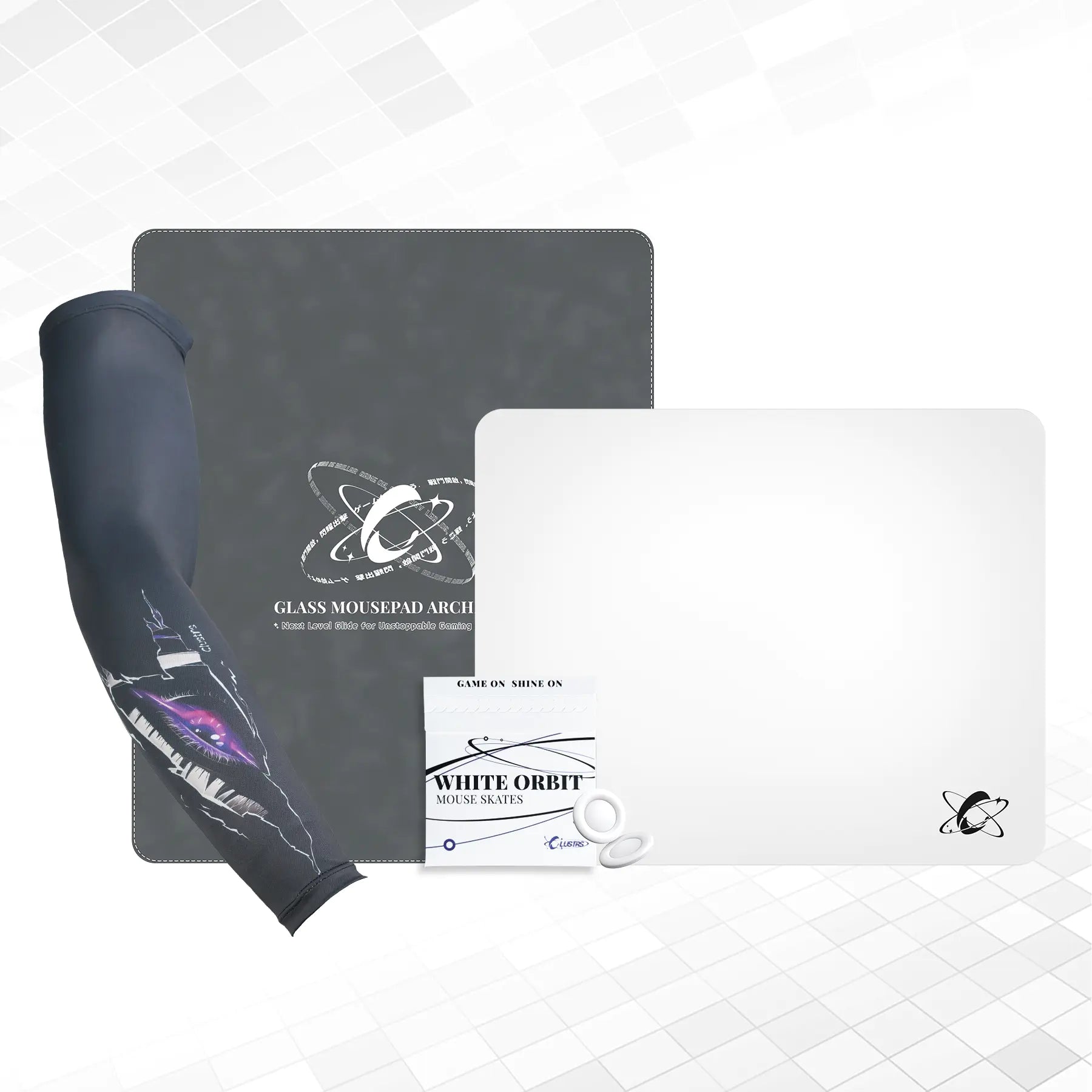 Atom (White) Ultimate Bundle — Glass Pad, Sleeve, Skates & Case