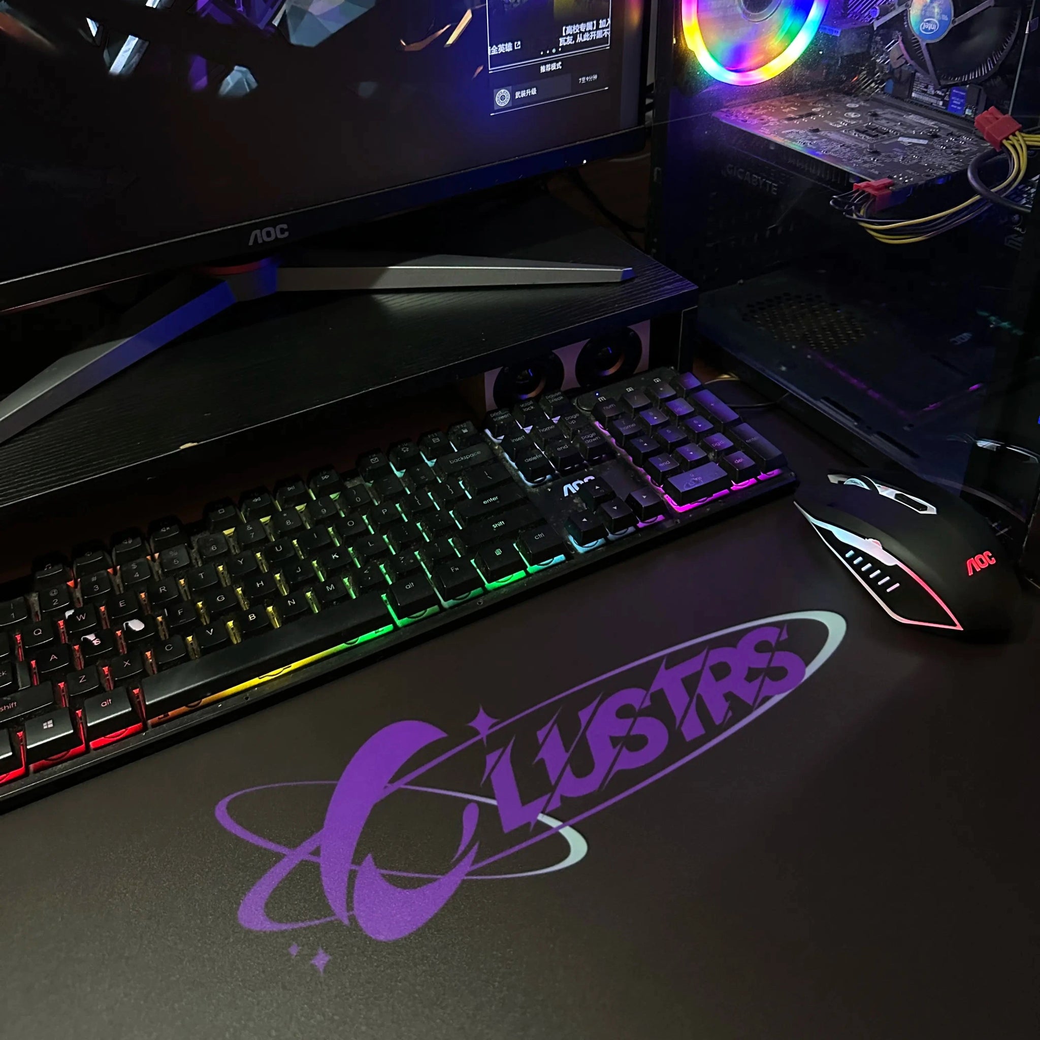 orbit glass mousepad