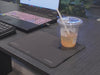 glass mouse pad with AF nano coating repelling water and spills, easy to clean surface compared to cloth mouse pads