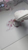 Creator unboxing the White Lilies glass mousepad for a soft white gaming setup, with floral aesthetics and smooth glasspad performance.